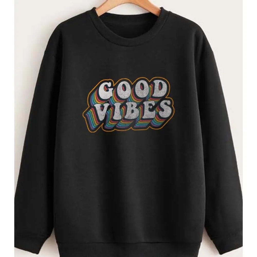 Good Vibes Graphic Sweatshirt Sz: Small